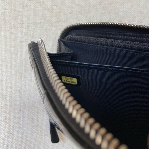 Chanel Black Patent Quilted Zippy Wallet - Picture 8 of 8